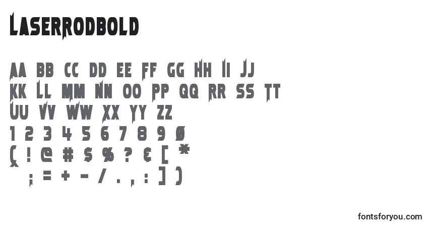 LaserRodBold-fontti – aakkoset, numerot, erikoismerkit