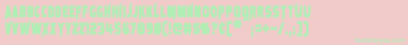 LaserRodBold Font – Green Fonts on Pink Background
