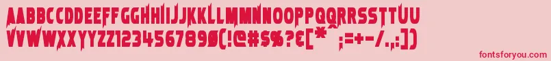LaserRodBold-Schriftart – Rote Schriften auf rosa Hintergrund