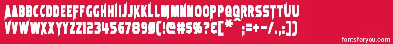 LaserRodBold Font – White Fonts on Red Background