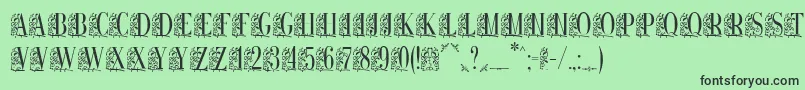 Remeslo-fontti – mustat fontit vihreällä taustalla