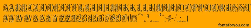 Remeslo-fontti – mustat fontit oranssilla taustalla