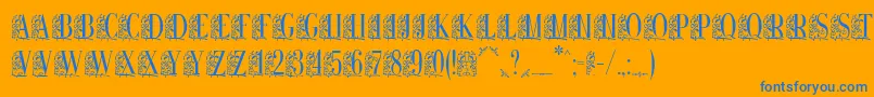Remeslo-fontti – siniset fontit oranssilla taustalla