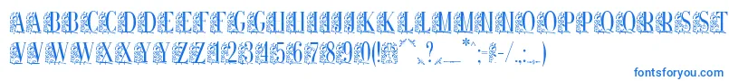 Шрифт Remeslo – синие шрифты на белом фоне