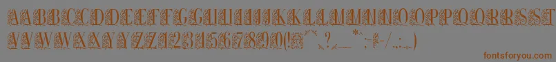 Шрифт Remeslo – коричневые шрифты на сером фоне