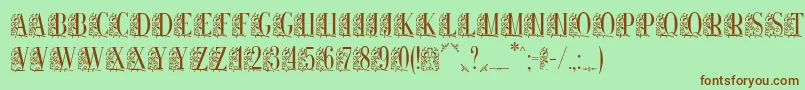 Remeslo Font – Brown Fonts on Green Background