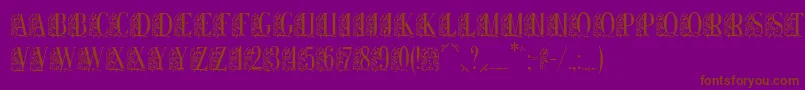 Шрифт Remeslo – коричневые шрифты на фиолетовом фоне
