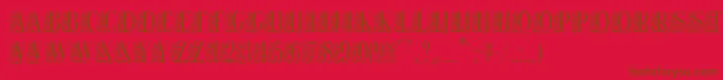 Remeslo-fontti – ruskeat fontit punaisella taustalla