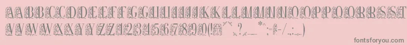 フォントRemeslo – ピンクの背景に灰色の文字