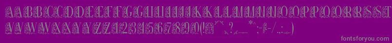 Remeslo-Schriftart – Graue Schriften auf violettem Hintergrund