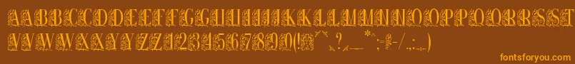 Шрифт Remeslo – оранжевые шрифты на коричневом фоне