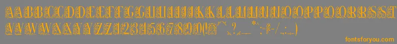 Remeslo-Schriftart – Orangefarbene Schriften auf grauem Hintergrund