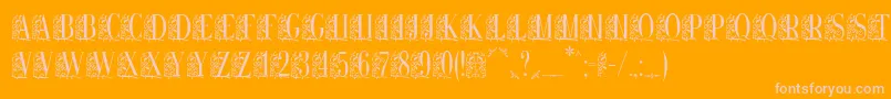 Remeslo-fontti – vaaleanpunaiset fontit oranssilla taustalla