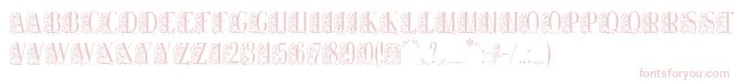 フォントRemeslo – 白い背景にピンクのフォント