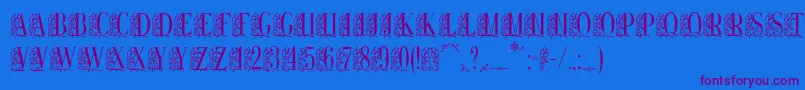 Шрифт Remeslo – фиолетовые шрифты на синем фоне