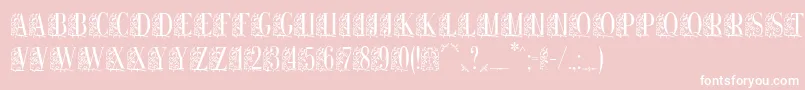 Шрифт Remeslo – белые шрифты на розовом фоне