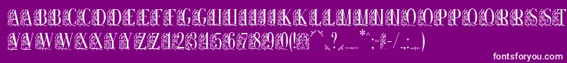 Remeslo-fontti – valkoiset fontit violetilla taustalla