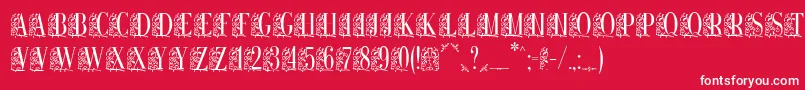 Remeslo-fontti – valkoiset fontit punaisella taustalla