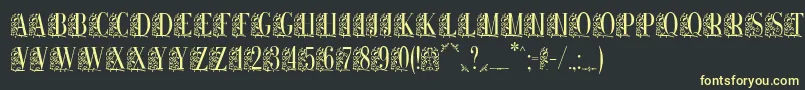 Remeslo-fontti – keltaiset fontit mustalla taustalla