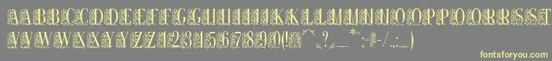 Remeslo-fontti – keltaiset fontit harmaalla taustalla