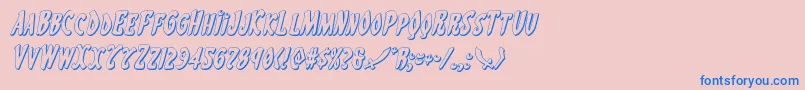 Eskindar3Dital Font – Blue Fonts on Pink Background