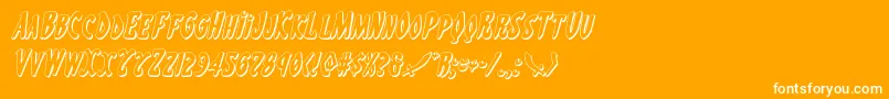 Eskindar3Dital Font – White Fonts on Orange Background