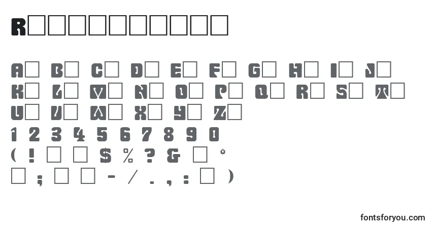 Schriftart Romulanfake – Alphabet, Zahlen, spezielle Symbole