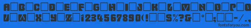 Подробнее о шрифте Romulanfake Шрифт Romulanfake – чёрные шрифты на синем фоне