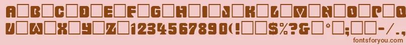 Romulanfake Font – Brown Fonts on Pink Background