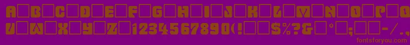 Czcionka Romulanfake – brązowe czcionki na fioletowym tle