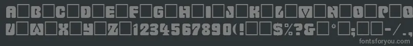フォントRomulanfake – 黒い背景に灰色の文字