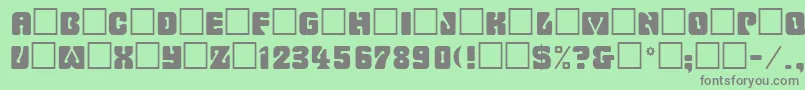 Romulanfake Font – Gray Fonts on Green Background