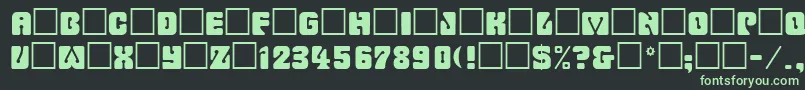 Czcionka Romulanfake – zielone czcionki na czarnym tle