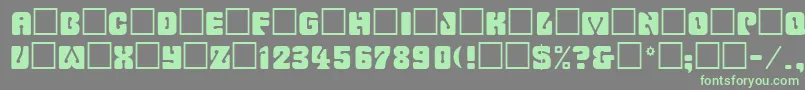 Fonte Romulanfake – fontes verdes em um fundo cinza