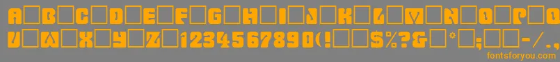 Romulanfake Font – Orange Fonts on Gray Background
