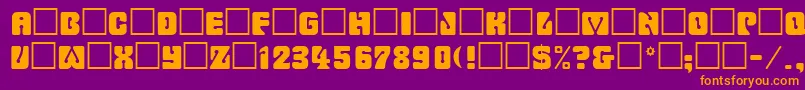 fuente Romulanfake – Fuentes Naranjas Sobre Fondo Morado