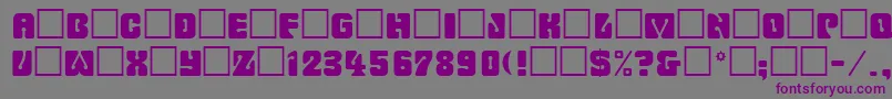 Romulanfake Font – Purple Fonts on Gray Background
