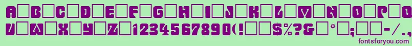 Romulanfake Font – Purple Fonts on Green Background
