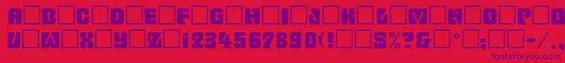 Romulanfake Font – Purple Fonts on Red Background
