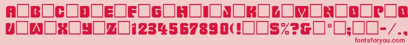 Romulanfake Font – Red Fonts on Pink Background