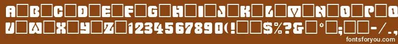 フォントRomulanfake – 茶色の背景に白い文字