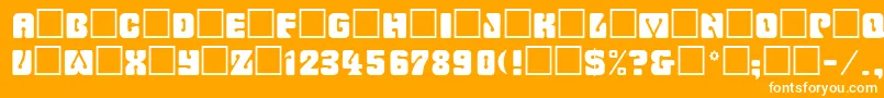 Romulanfake Font – White Fonts on Orange Background