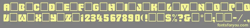Romulanfake Font – Yellow Fonts on Gray Background