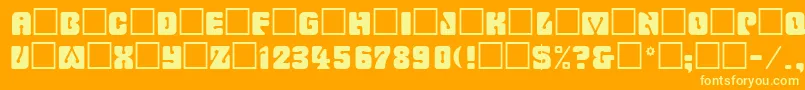 Romulanfake-fontti – keltaiset fontit oranssilla taustalla