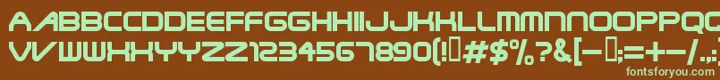 SteelwolfMedium Font – Green Fonts on Brown Background