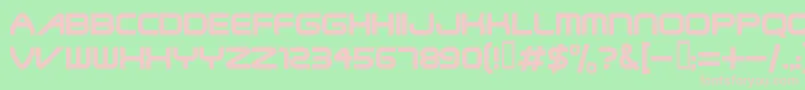 SteelwolfMedium-fontti – vaaleanpunaiset fontit vihreällä taustalla