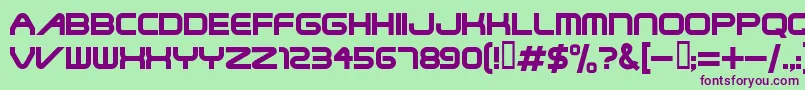 SteelwolfMedium Font – Purple Fonts on Green Background