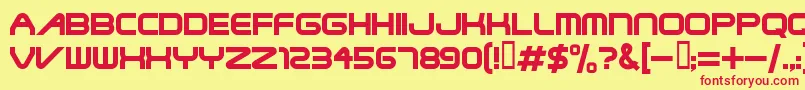 Шрифт SteelwolfMedium – красные шрифты на жёлтом фоне