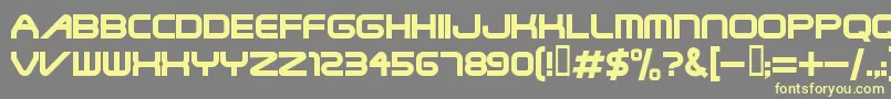 SteelwolfMedium Font – Yellow Fonts on Gray Background