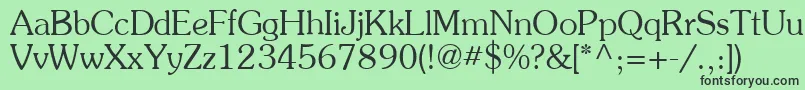 フォントAgpresquireNormal – 緑の背景に黒い文字